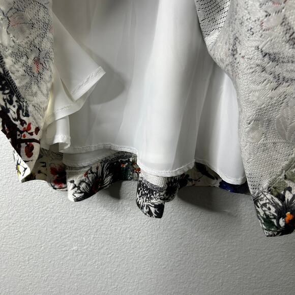 Rebecca Taylor Garden Matelasse Dress Size 6 Mini Fit & Flare Multi Sleeveless - Picture 6 of 10